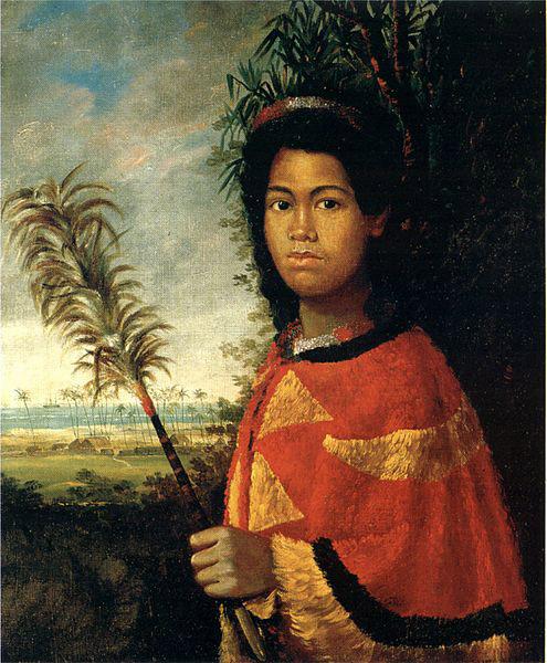 Robert Dampier Portrait of Princess Nahiennaena of Hawaii oil painting image